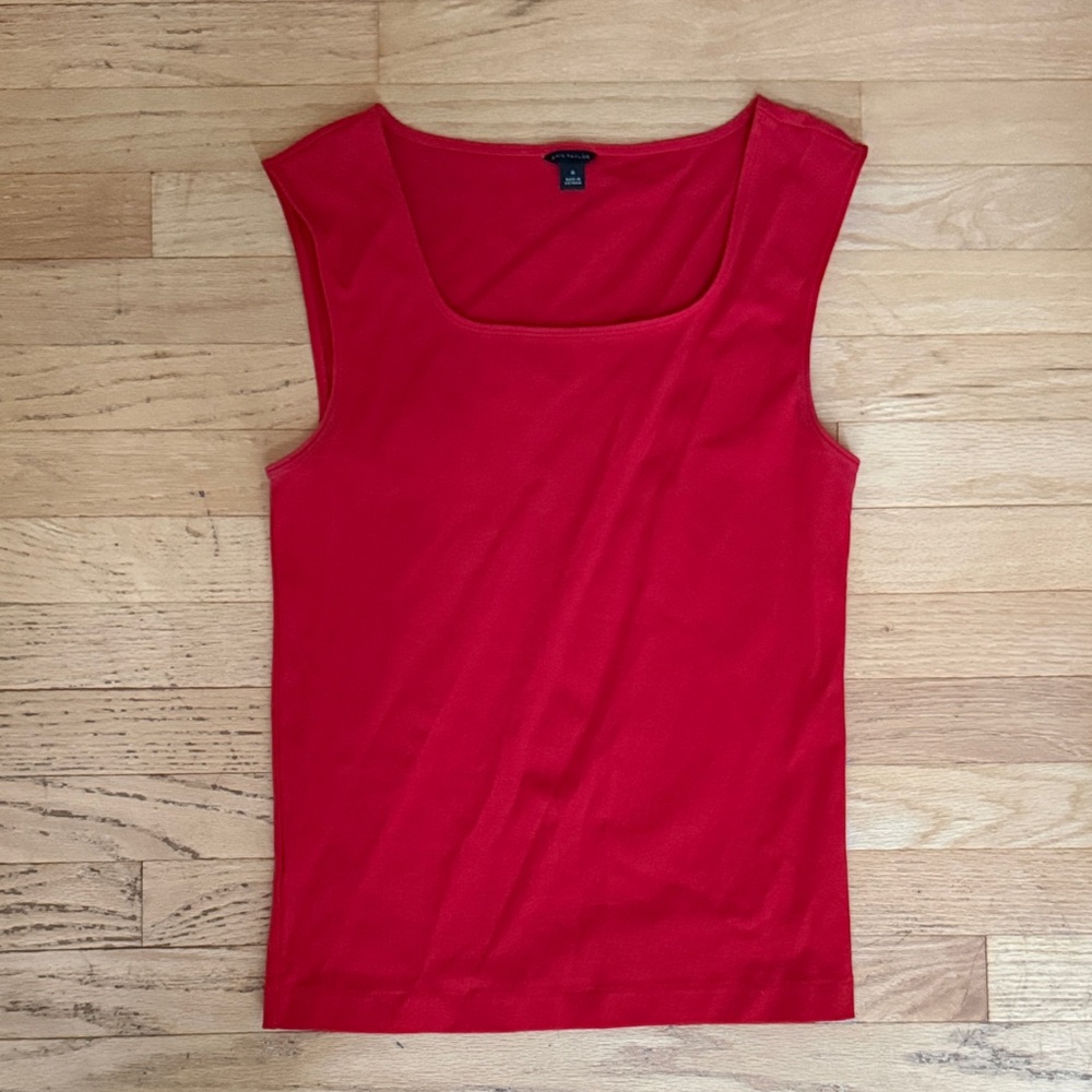 Ann Taylor Red Sleeveless Top